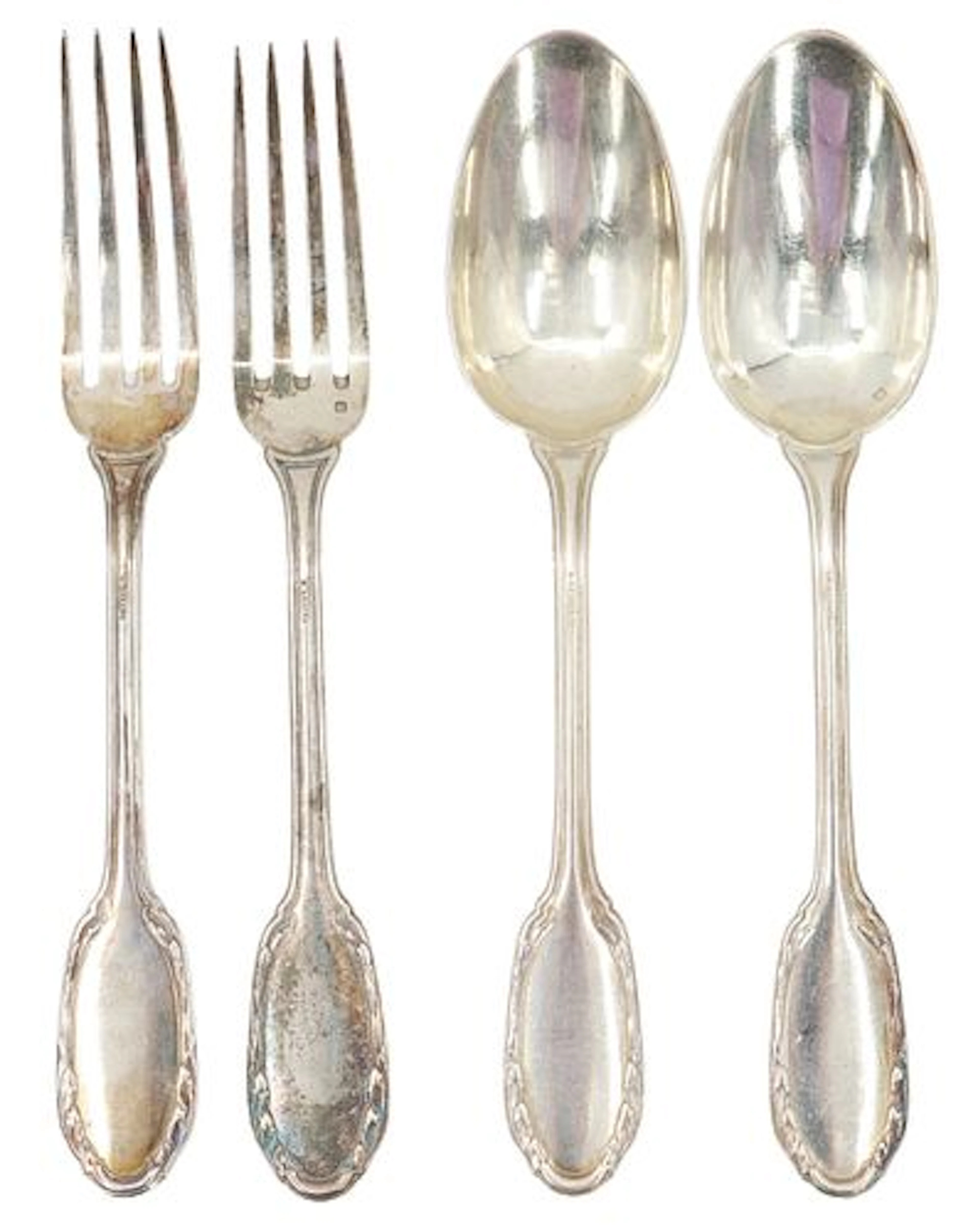 (4) Pieces Antique French Gustave Keller .950 Silver Cutlery - 12.530 ozt.