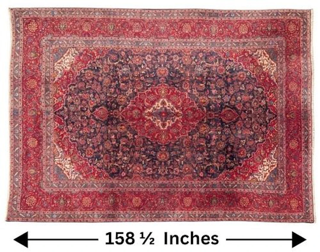 Persian Kashan Hand Knotted Wool Rug