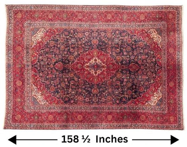 Persian Kashan Hand Knotted Wool Rug