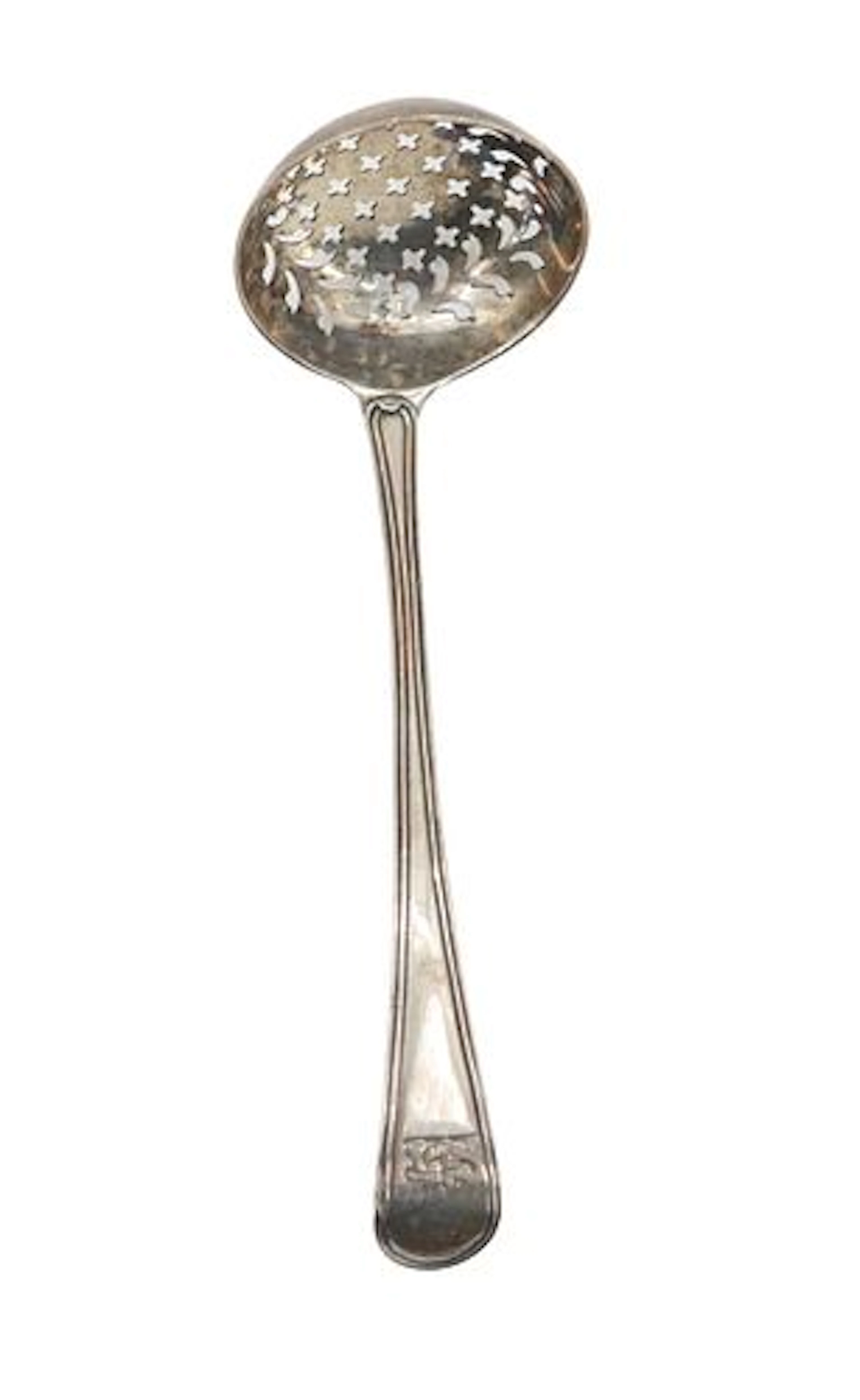 Antique English Sterling Silver Pierced Sugar Sifter Spoon - 1.140 ozt.