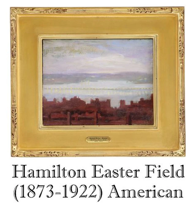 Hamilton Easter Field (1873-1922) American, Oil on Panel "Harvard