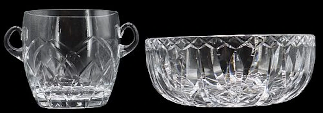 Waterford Crystal Bowl and Block Crystal Handled Cup