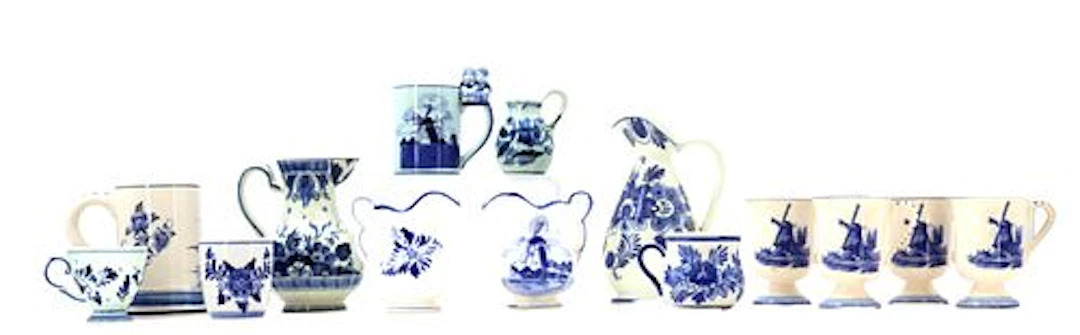 (14) Dutch Delft Earthenware Vessels