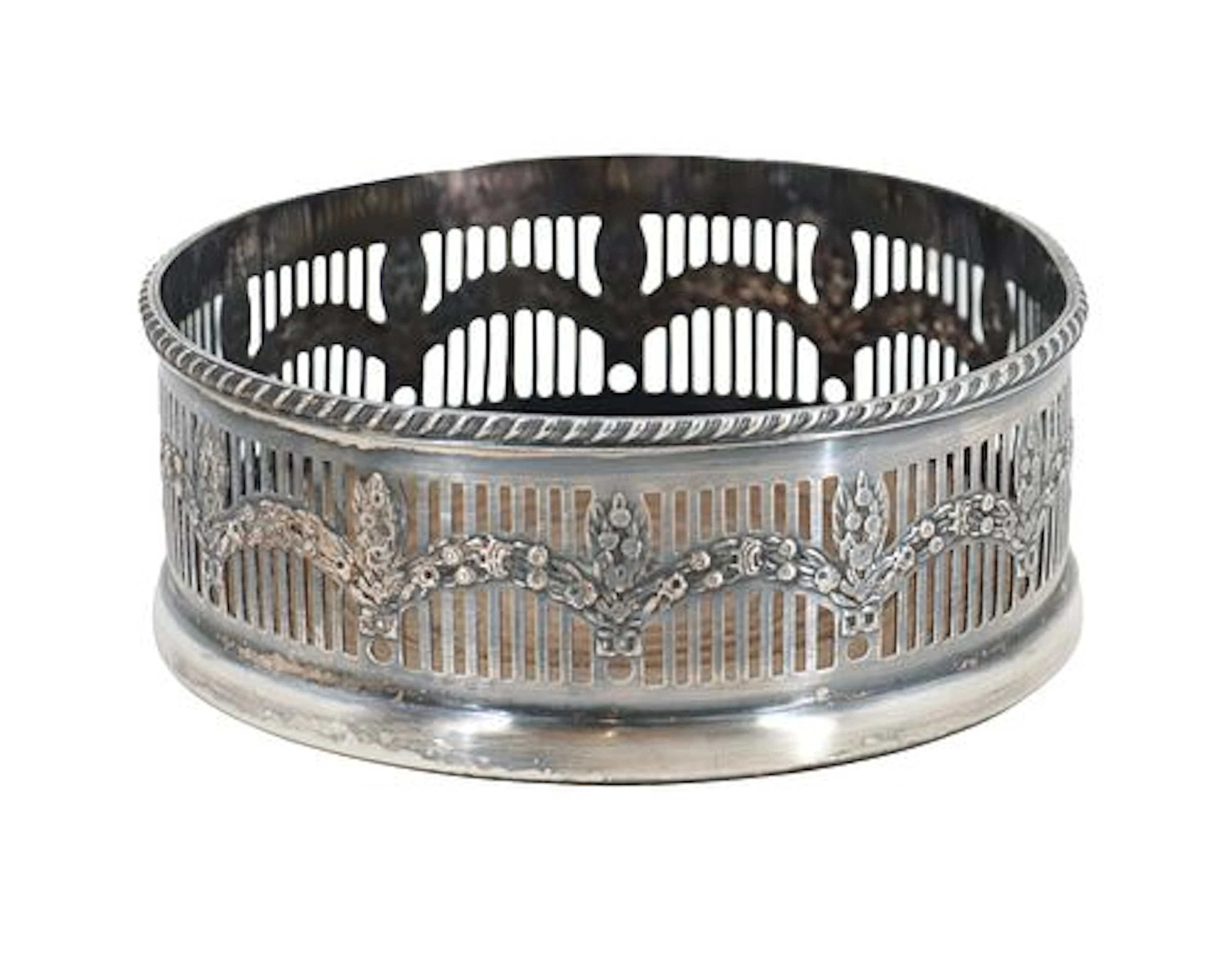 Vintage Reproduction Sheffield English Silverplated Wine Coaster