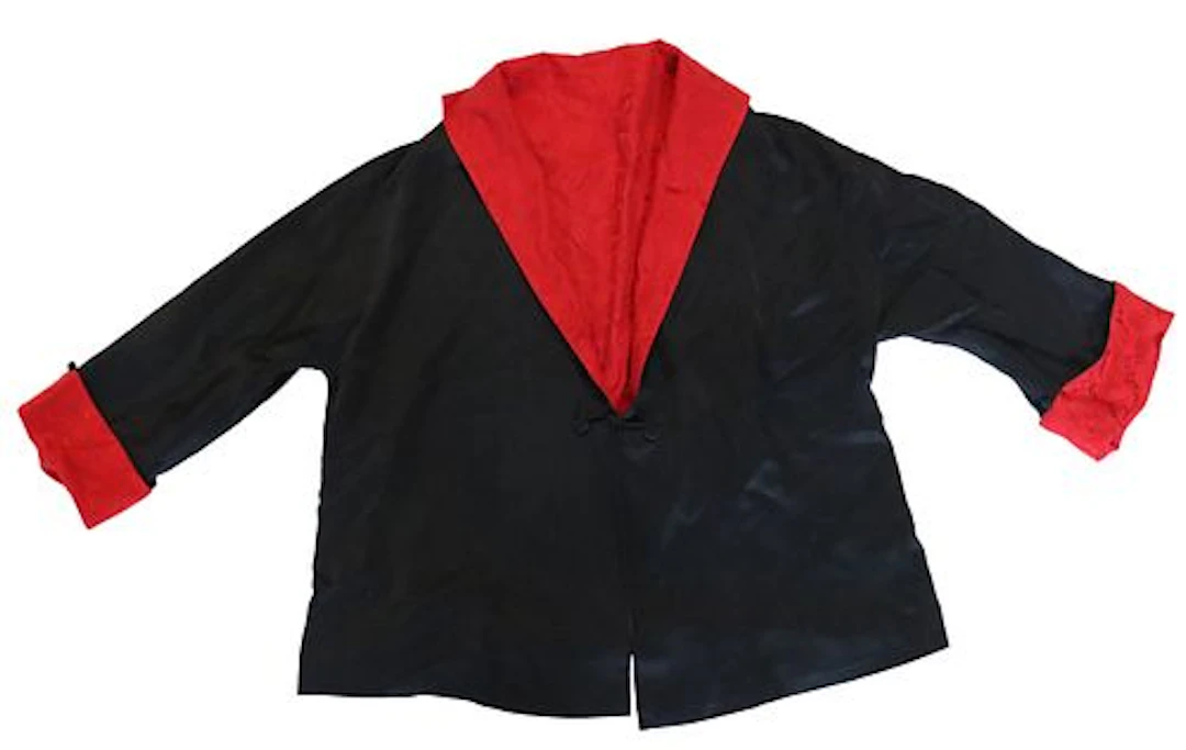 Reversible Crimson Damask & Black Silk-Blend Tang-Style Jacket