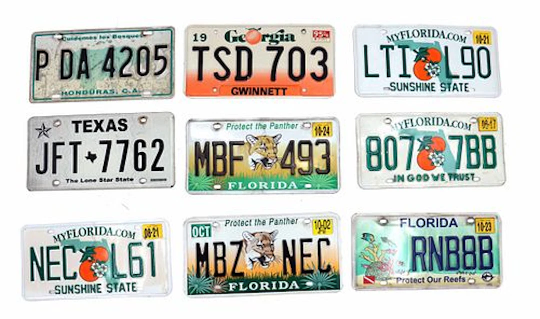 (9) License Plates