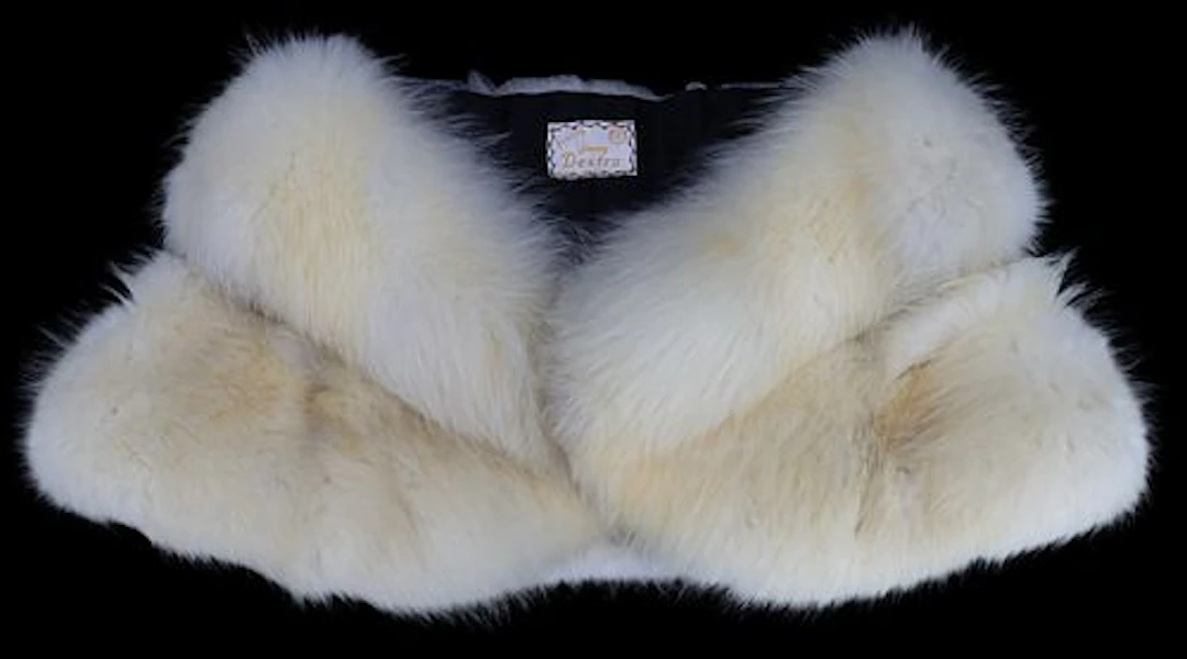 "Furs by Jimmy Destro" Ivory White Fox Fur Stole