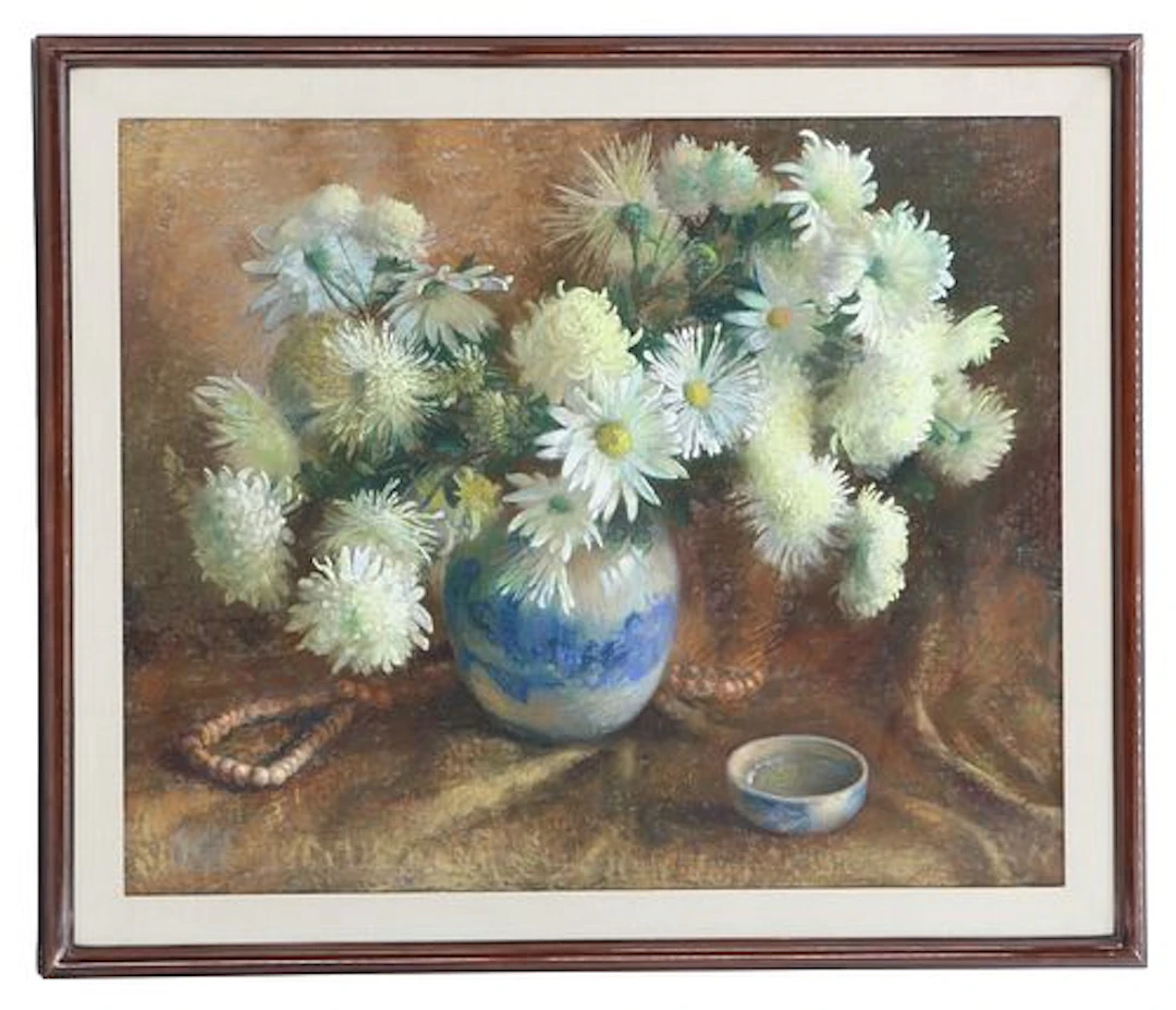 Thomas Charles Leighton (1913-1977) Canadian/American, Pastel Still