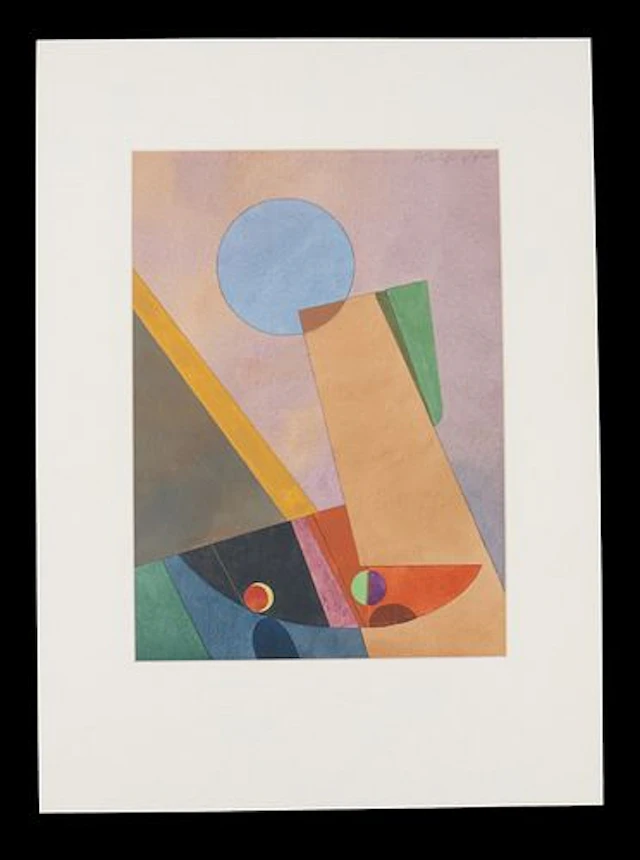 Darrell Crisp, 20th Century American, Abstract Watercolor, "Deco"