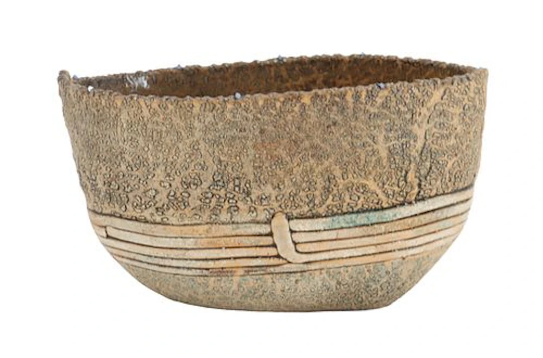 Jim Kraft (Born 1949) American, Studio Pottery Ovoid Open Sculpture
