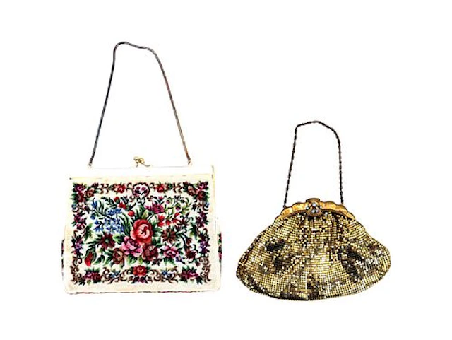 (2) Vintage Mid Century Evening Clutch Change Purses