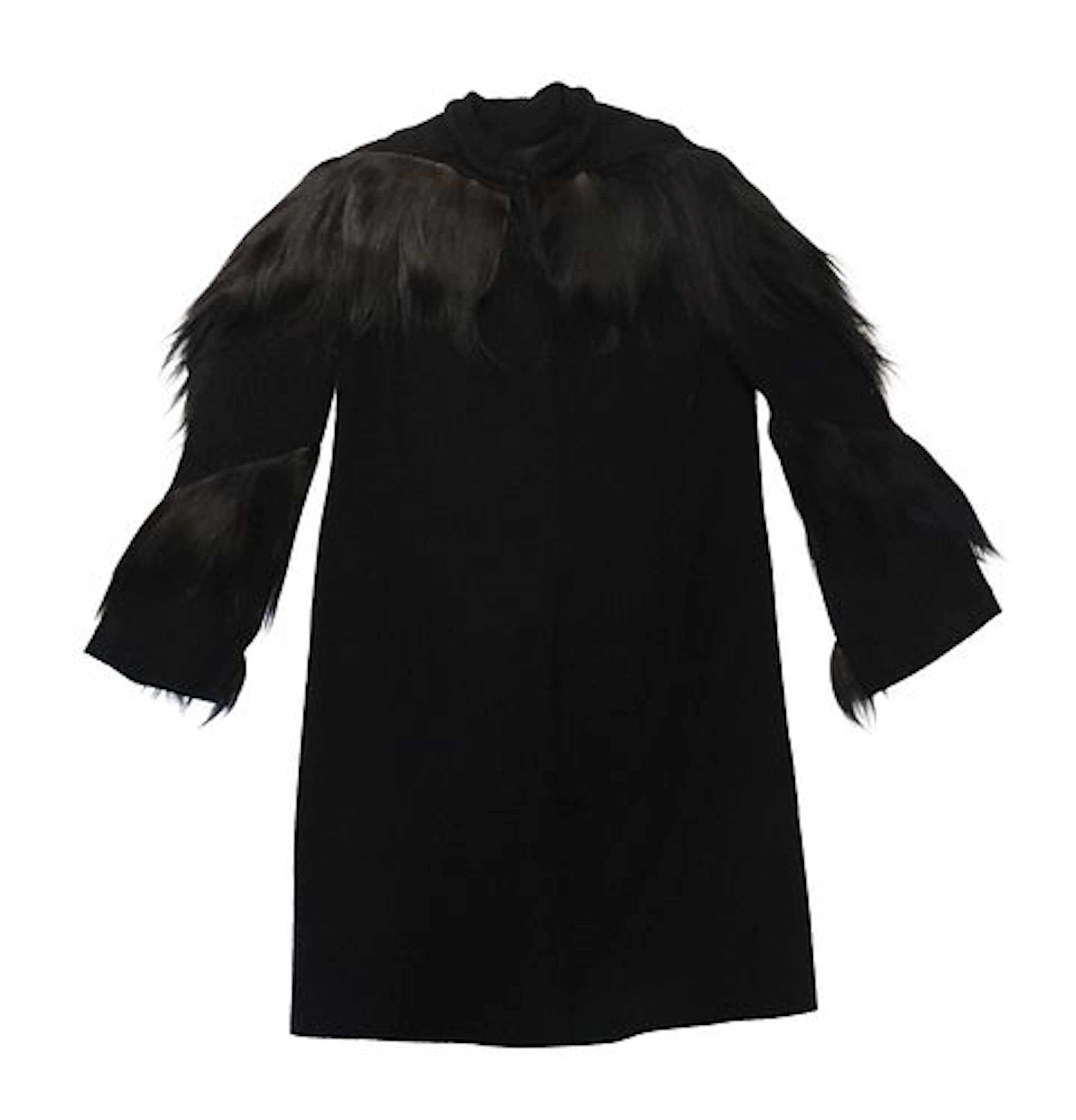 1920s Custom Designed Wool and Monkey Fur Coat