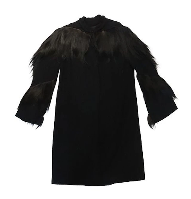 1920s Custom Designed Wool and Monkey Fur Coat