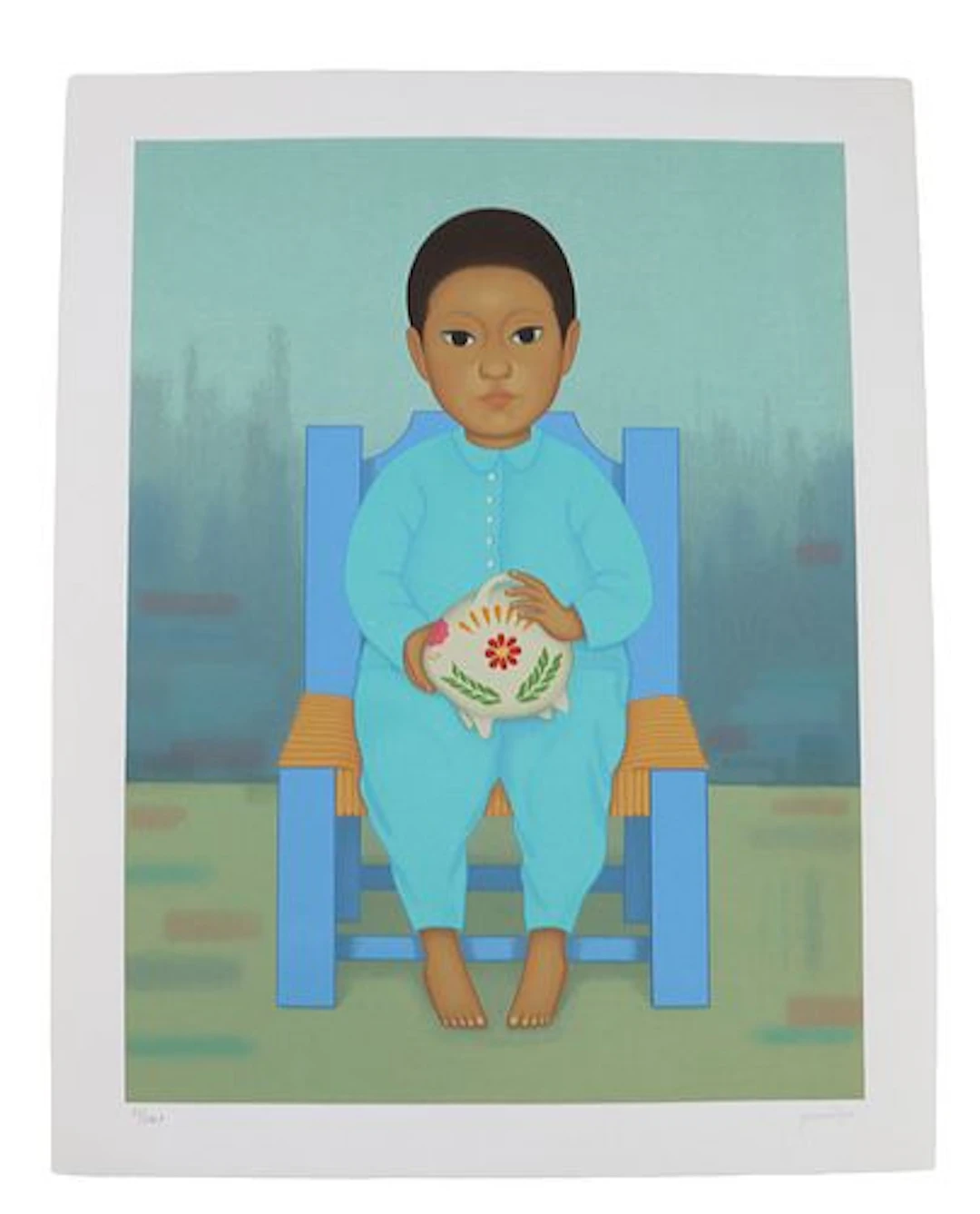 Gustavo Montoya (1905-2003) Mexican, Unframed Lithograph "Alcancia"