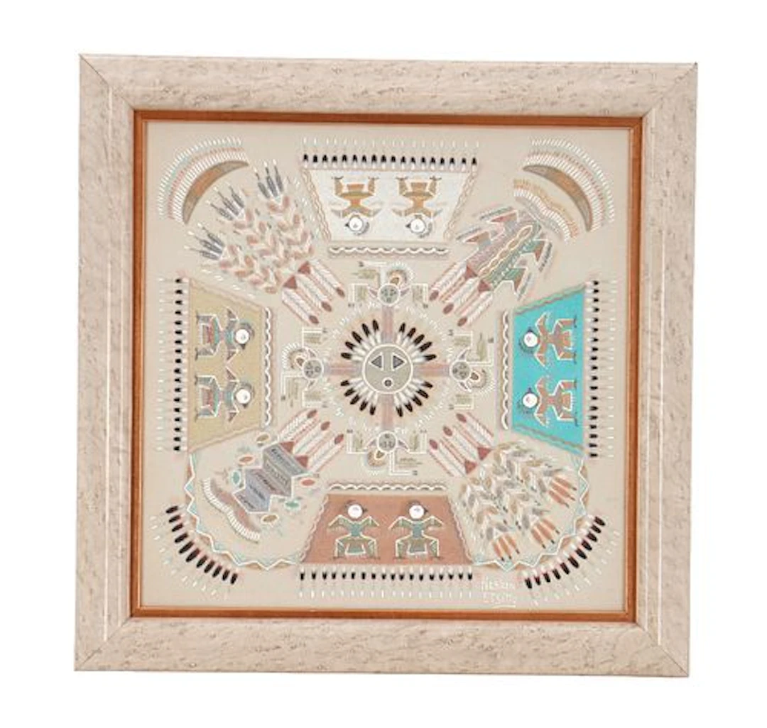 Hosteen Etsitty (20th/21st Century) Navajo, Framed Sand Art Painting