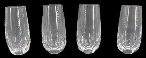 (4) Faberge Atelier Crystal Collection "Bristol" Highball Glasses