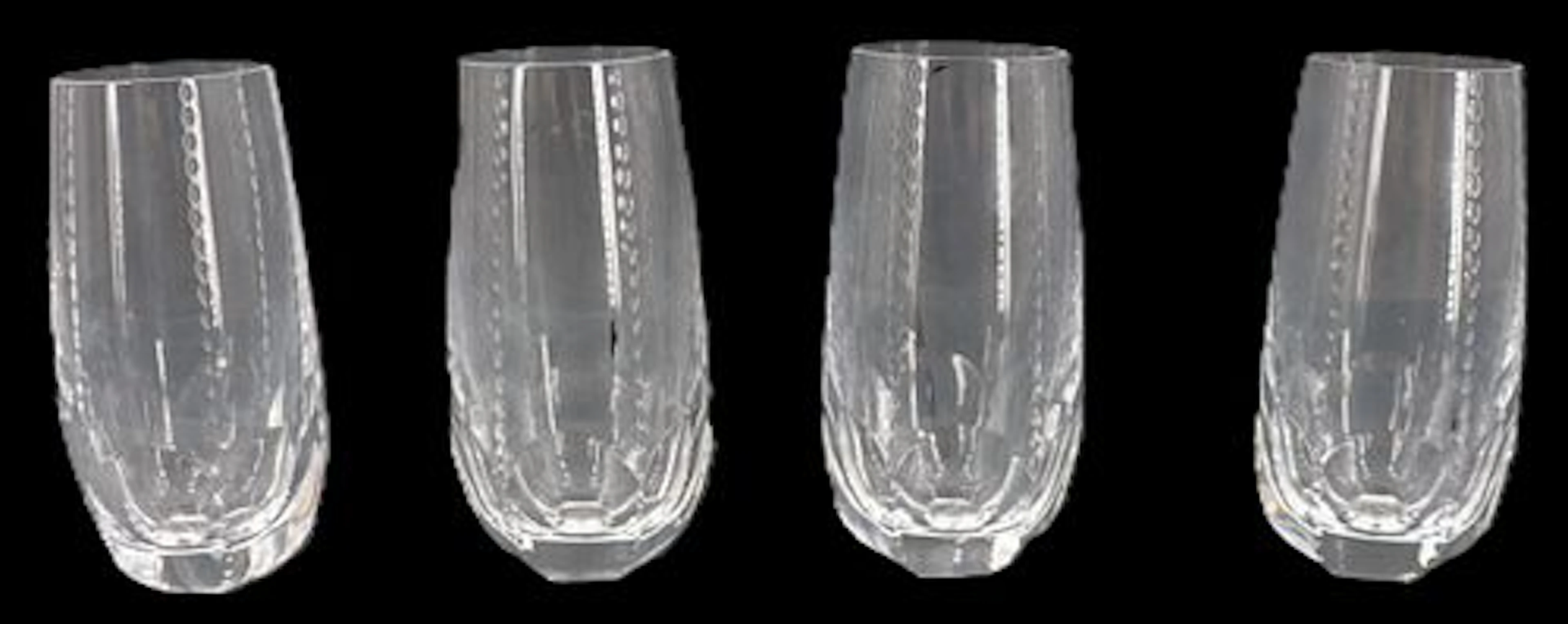 (4) Faberge Atelier Crystal Collection "Bristol" Highball Glasses