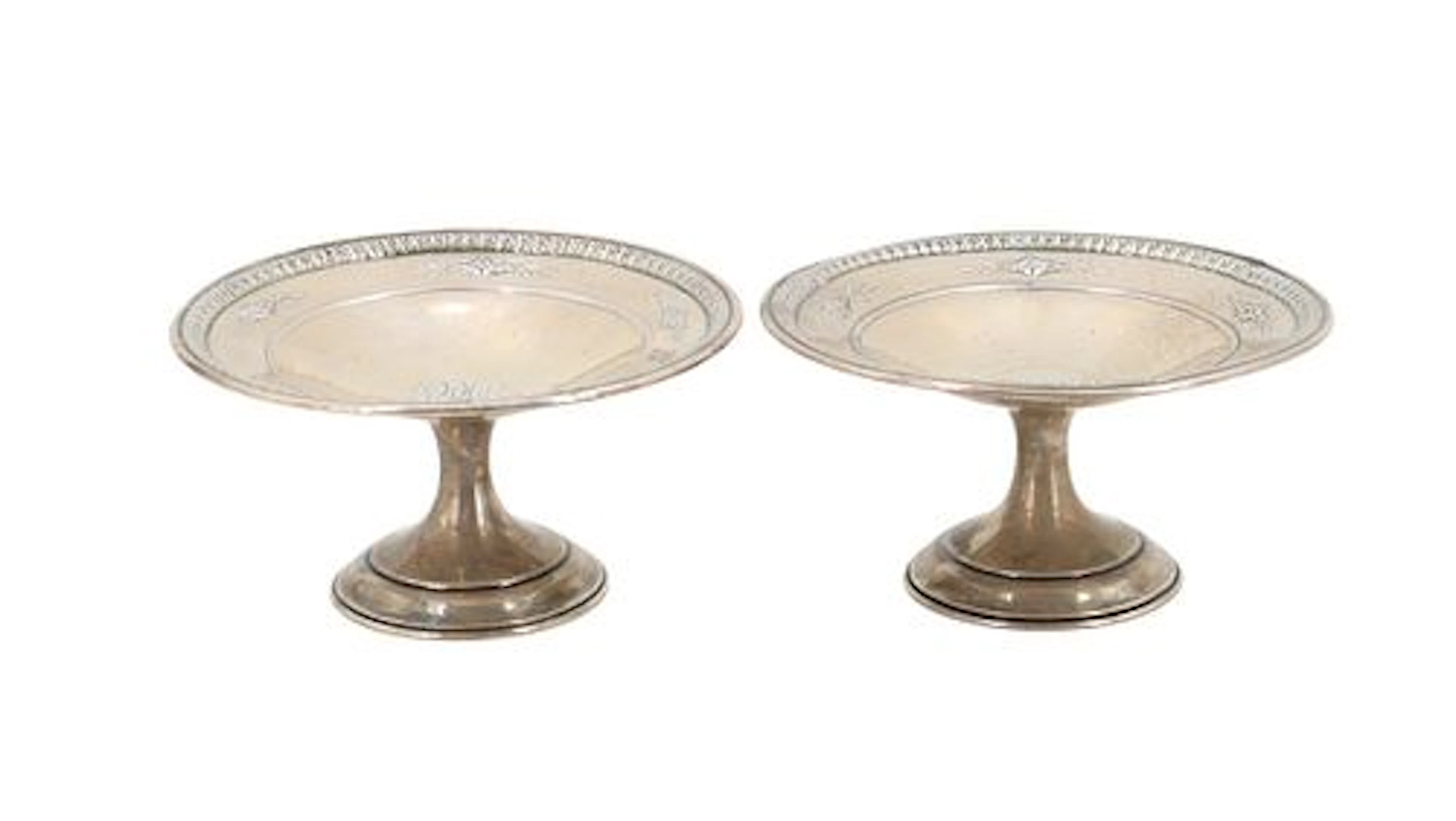 (2) Antique Matthew Co. for J.E. Caldwell Sterling Silver Shallow