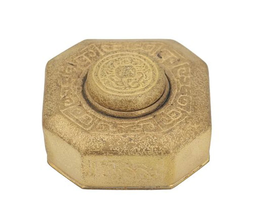 Tiffany Studios Bronze "Byzantine" Octagonal Inkwell
