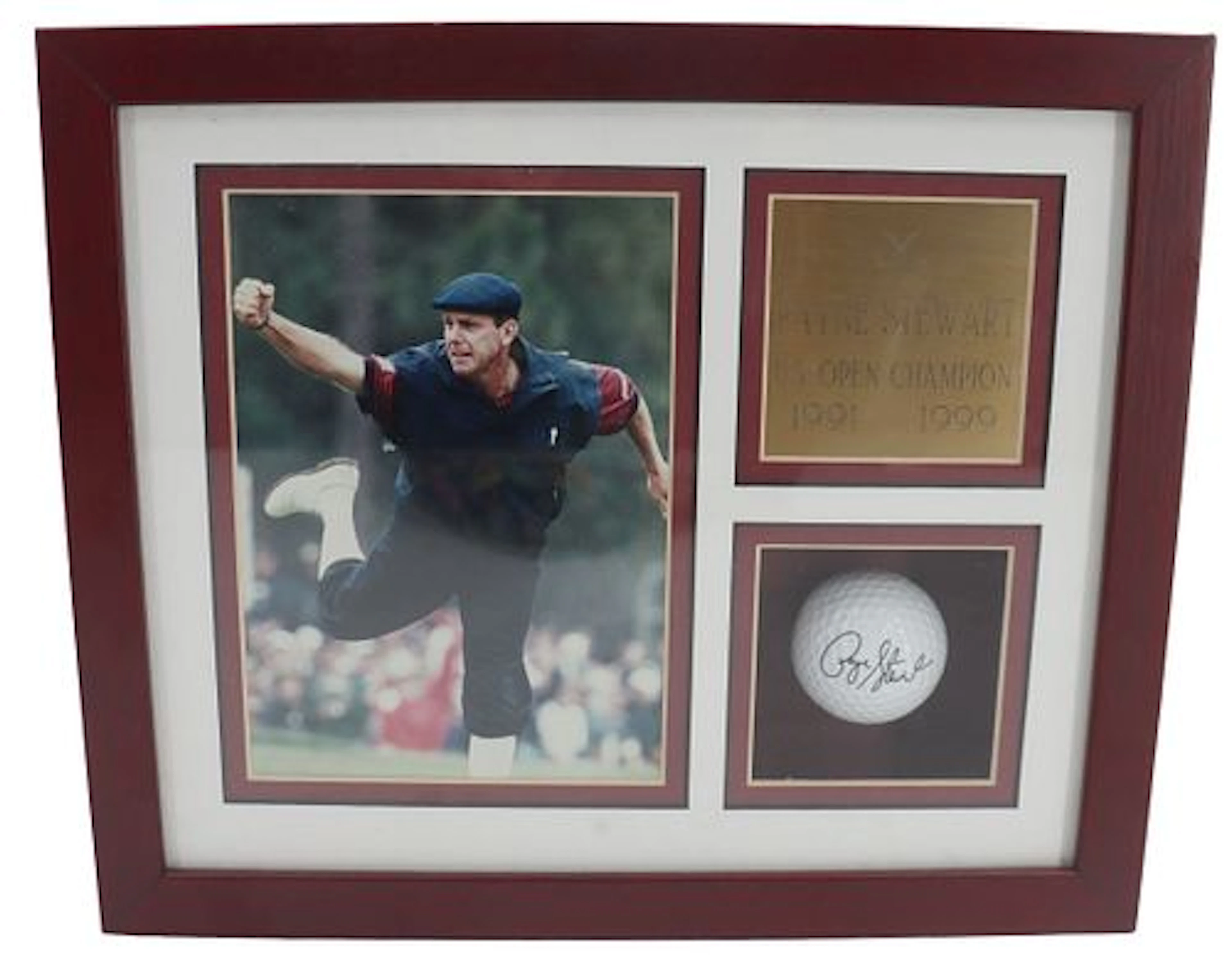 Signed Payne Stewart Memorabilia Plaque