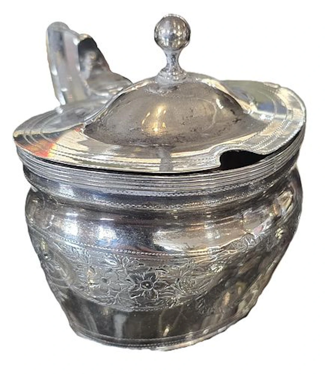 Antique English Sterling Silver Mustard Pot - 3.320 ozt.