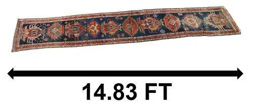 Northeast Persian Hand Woven Karadj Runner Rug