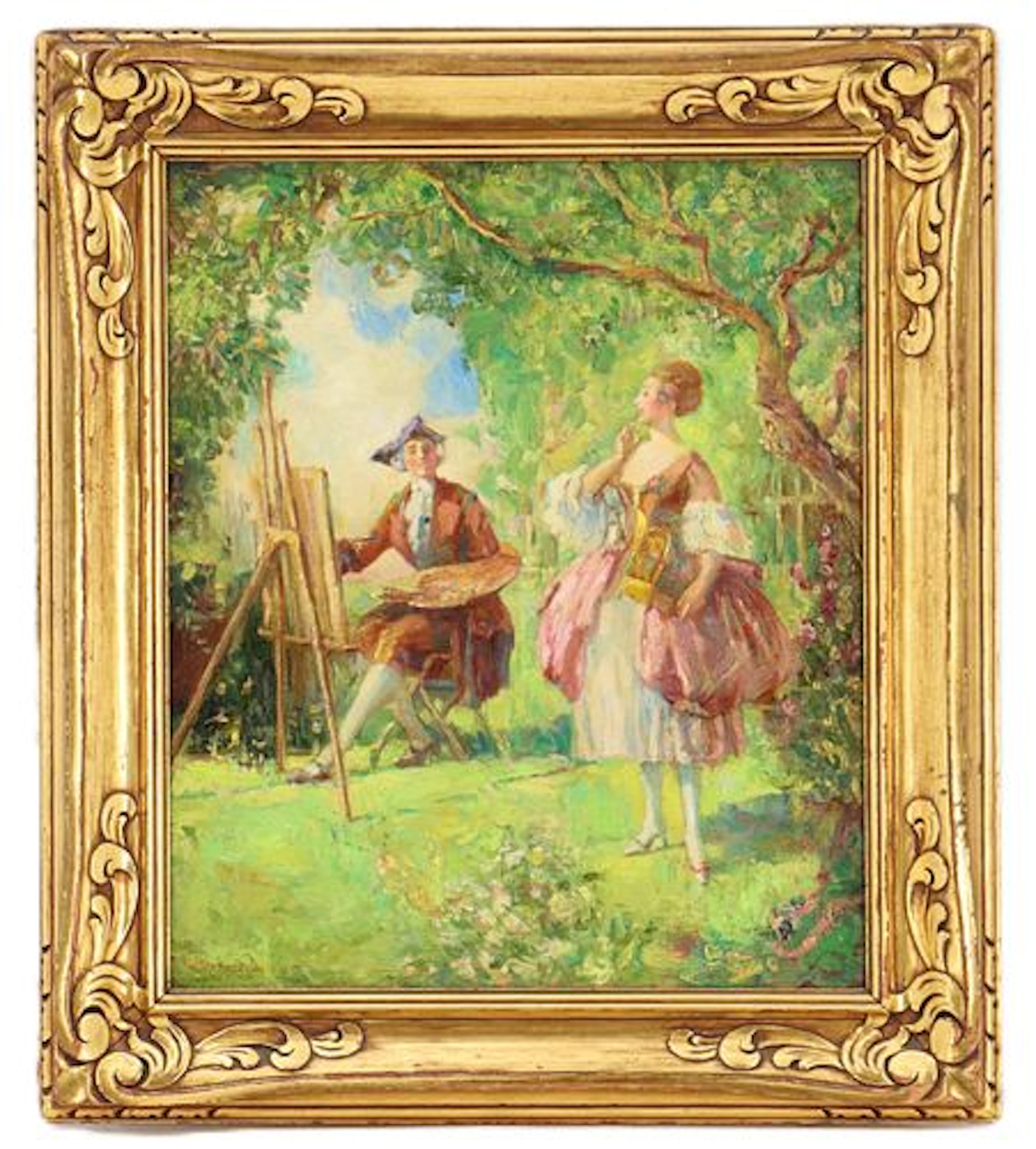 Guglielmo Righini (1893–1975) Italian, Oil on Canvas Impressionist