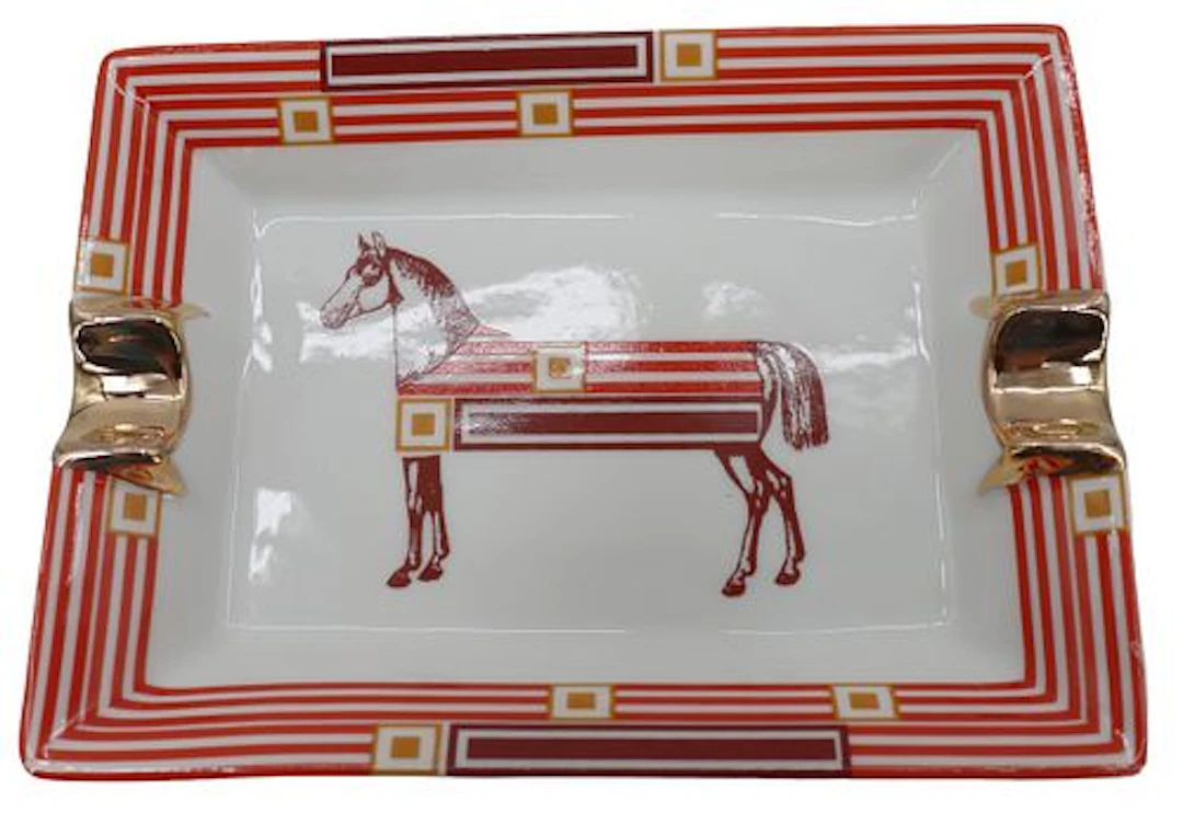 Hermes Horse of the Orient Porcelain Cigar Ashtray
