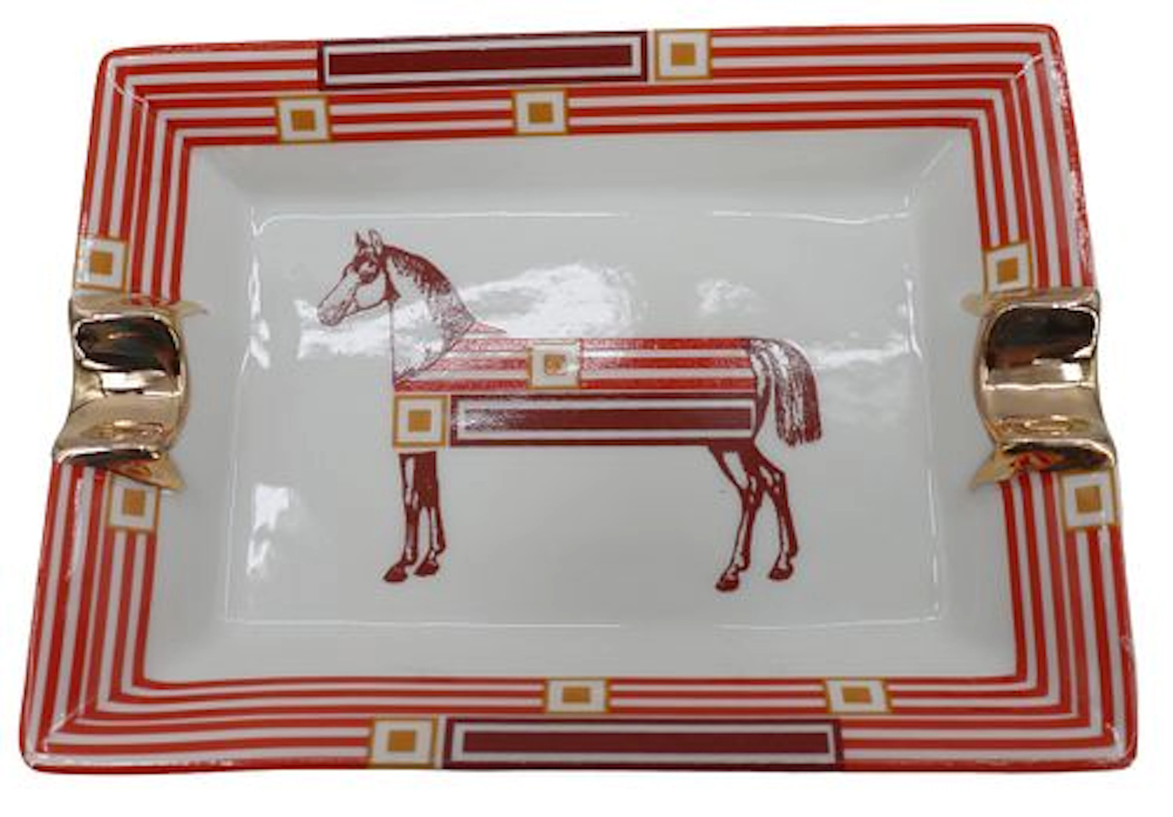 Hermes Horse of the Orient Porcelain Cigar Ashtray