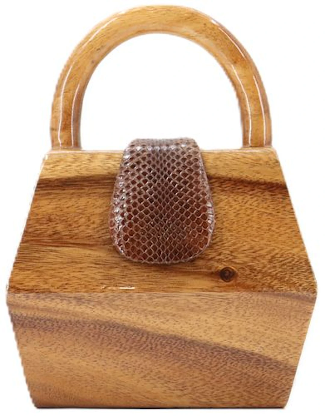 Timmy Woods Carved Wood Handbag