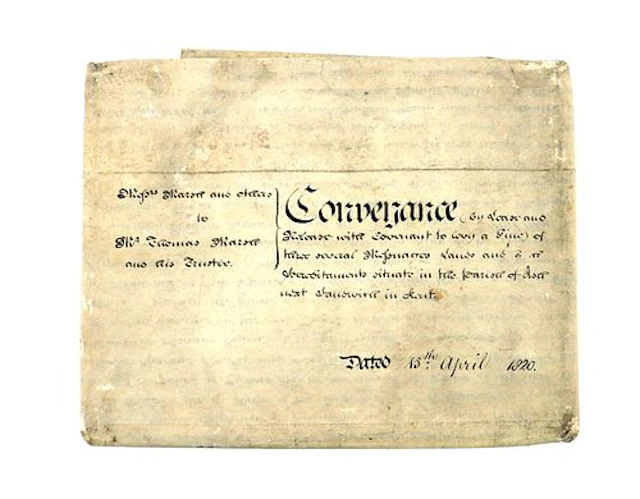 1820 English Tripartite Land Deed