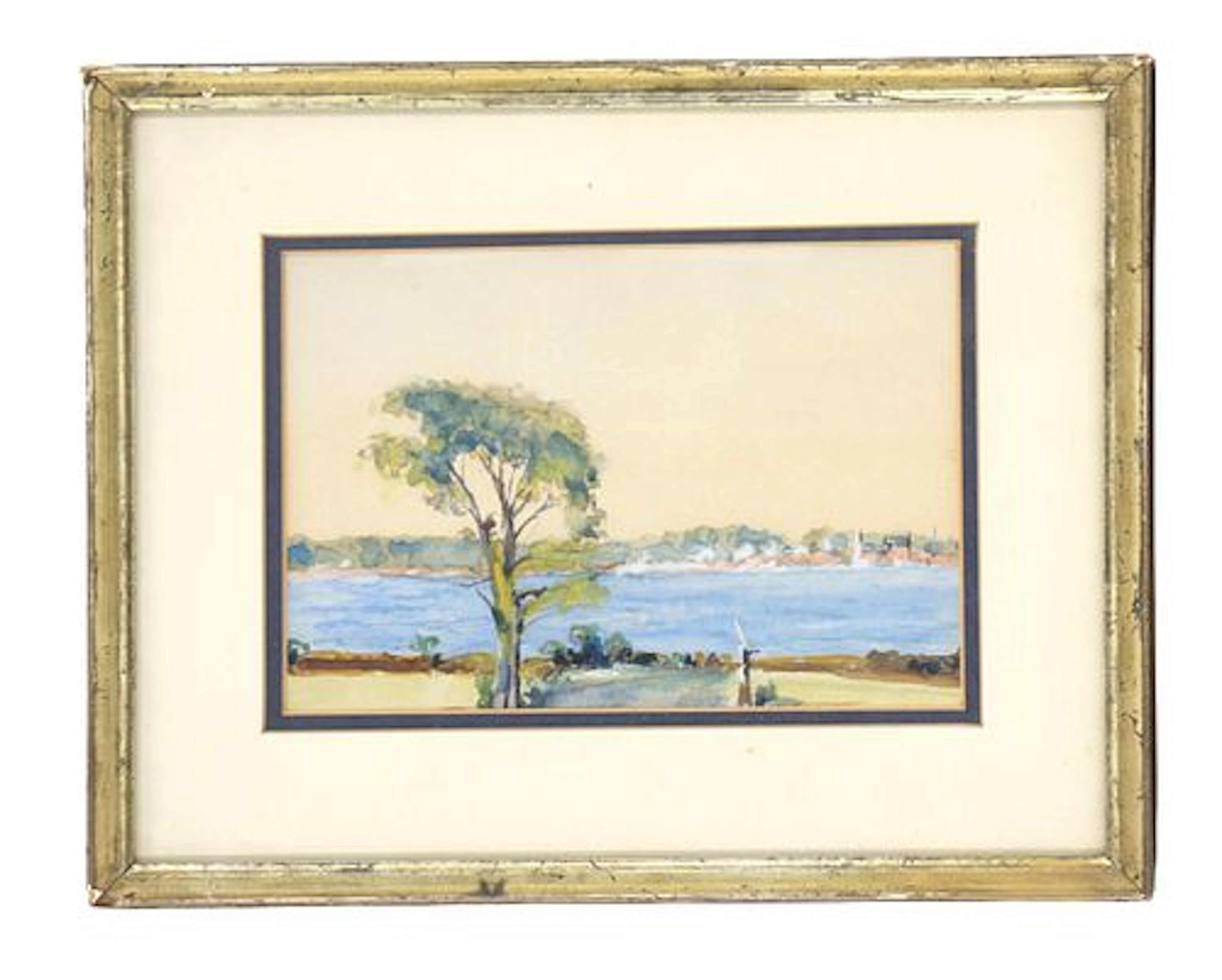 Watercolor on Paper Impressionist Landscape