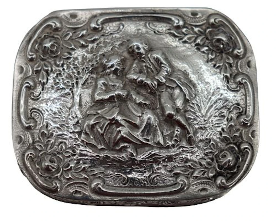 Antique German .830 Silver Trinket Box - 2.015 ozt.