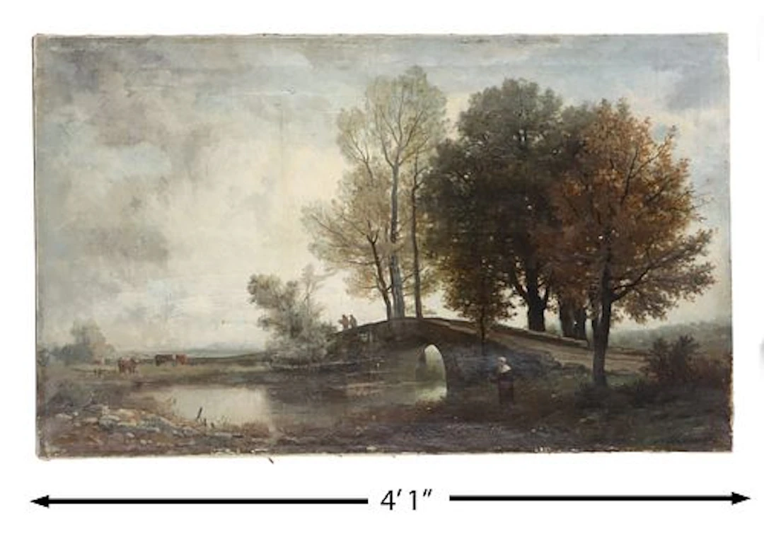 Florian N. Cabane (1831-1922) French, Oil on Canvas Barbizon School