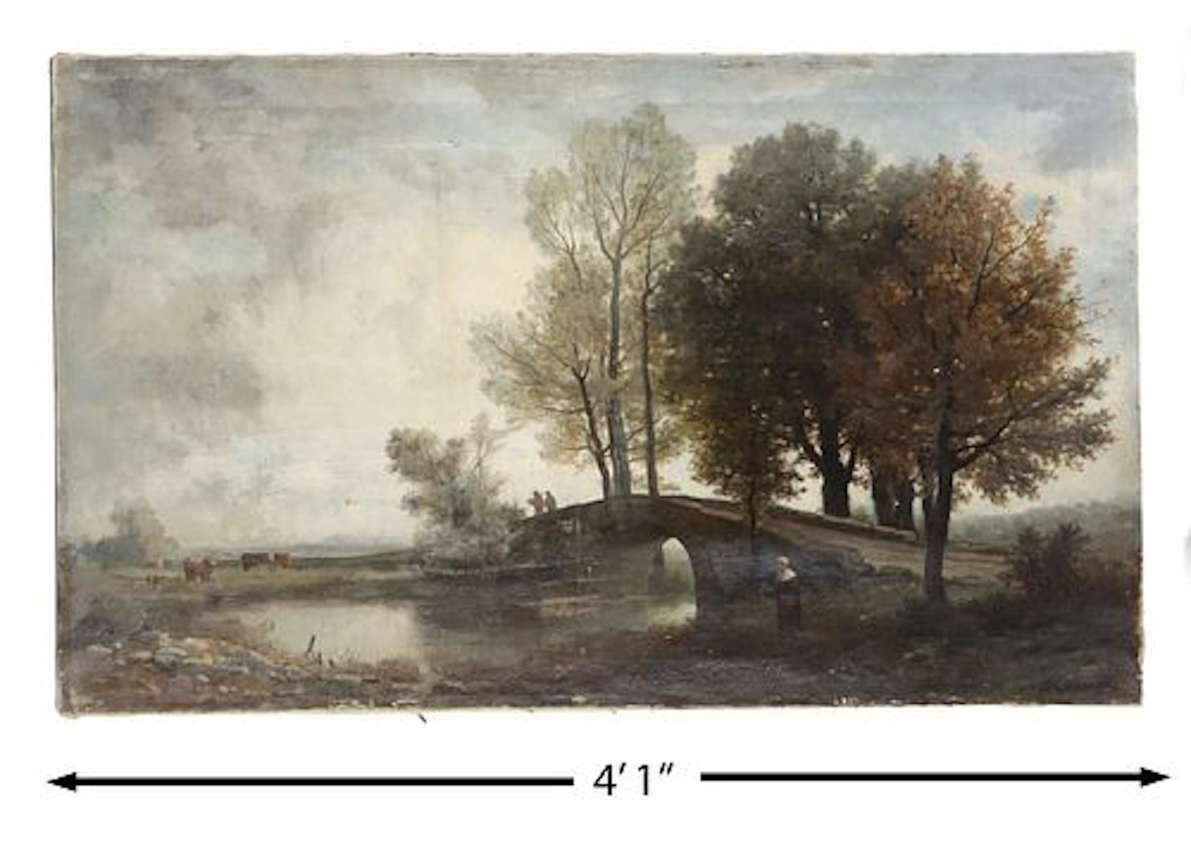 Florian N. Cabane (1831-1922) French, Oil on Canvas Barbizon School