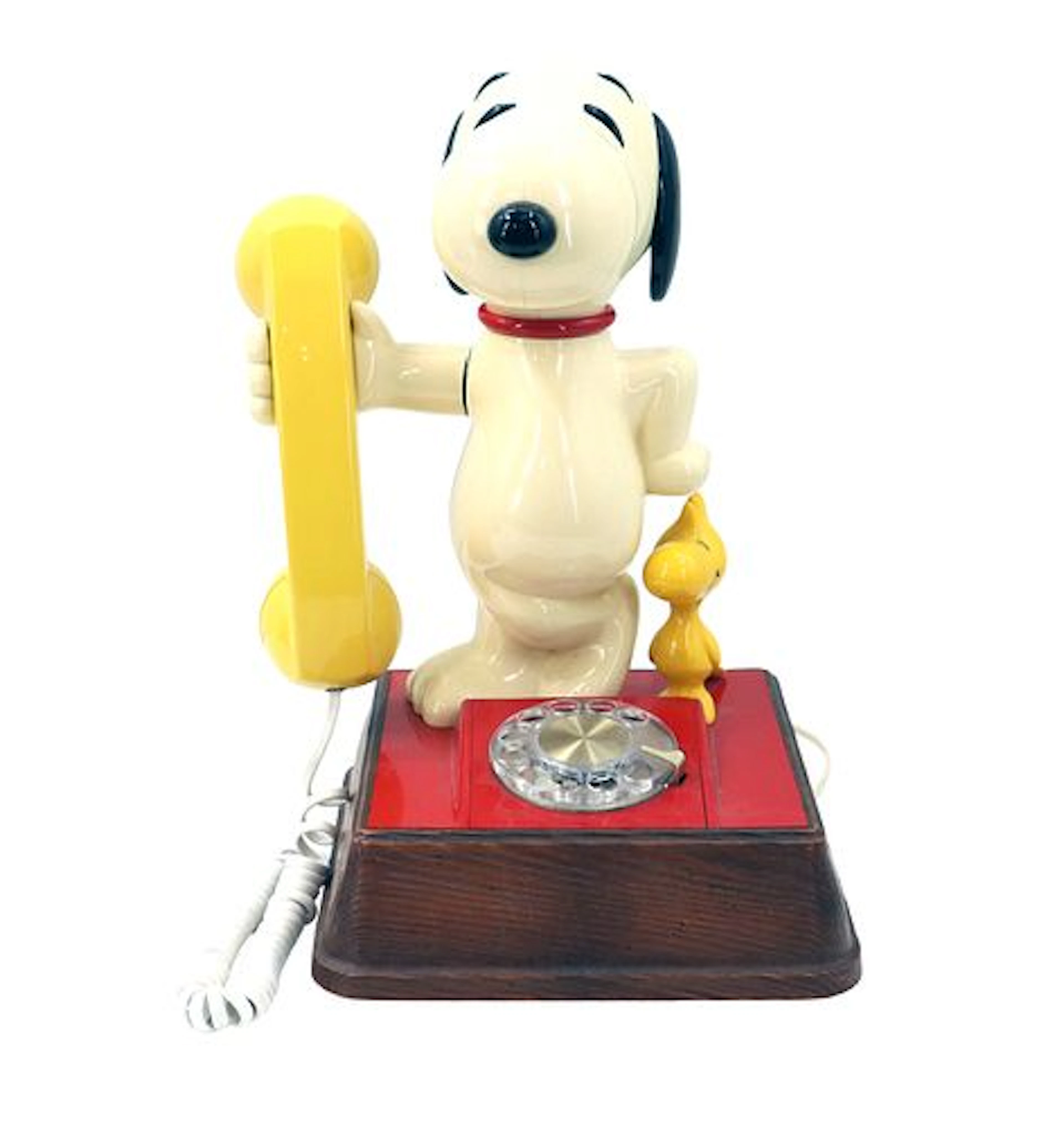 Vintage Peanuts "Snoopy & Woodstock" Rotary Landline Novelty Telephote