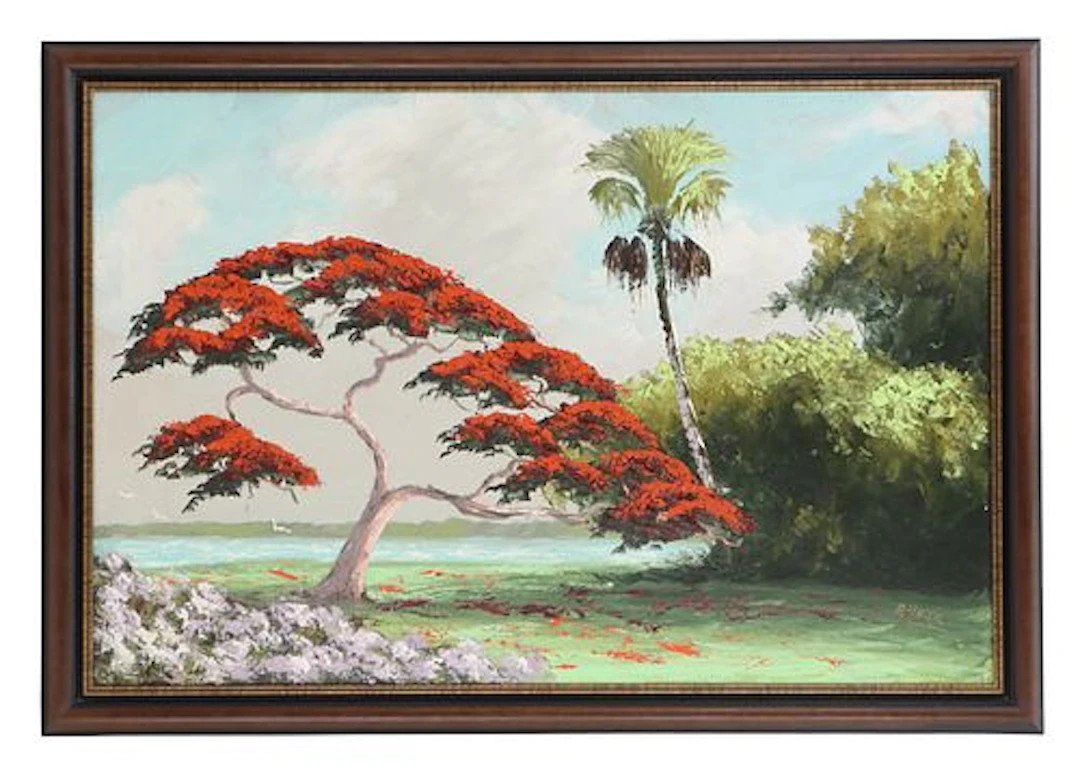 Alfred Hair (1841-1970) American, Oil on Board Florida Highwaymen
