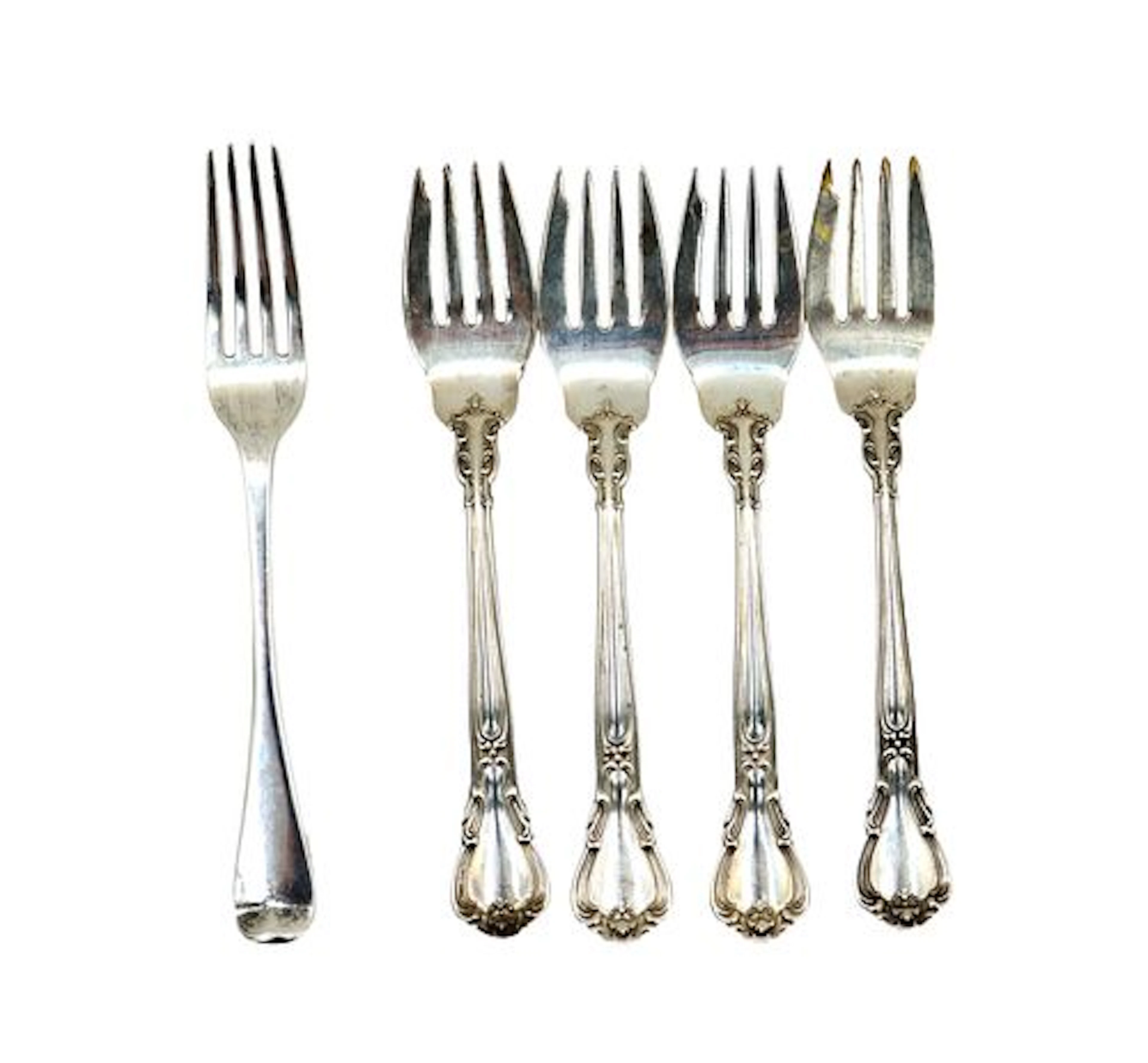 British Sterling Silver forks - 6.000 ozt.