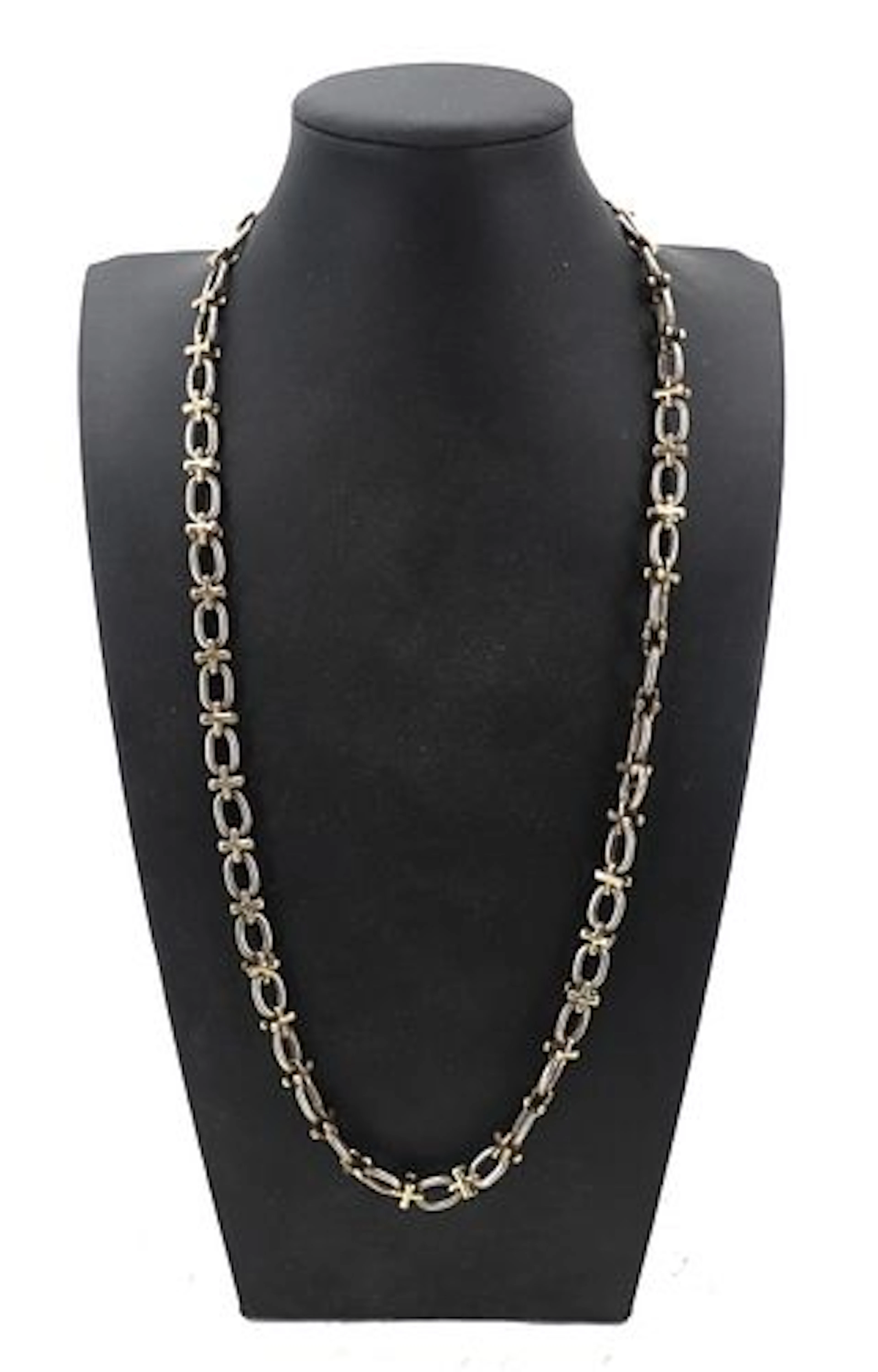 Tiffany & Co. Paloma Picasso Sterling Silver and 18k Gold "X" Link