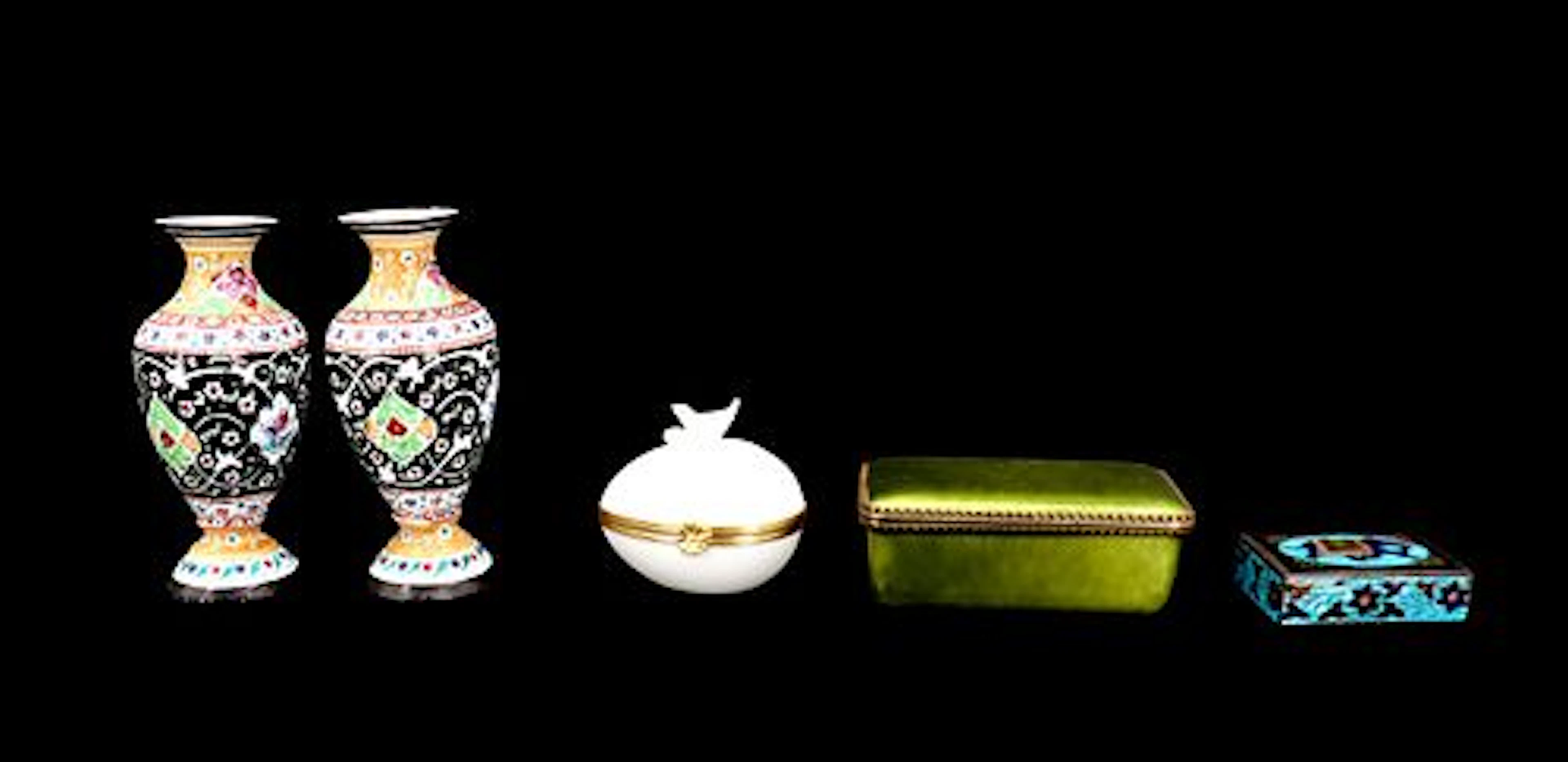 (5) Small Decorative Porcelain Trinkets