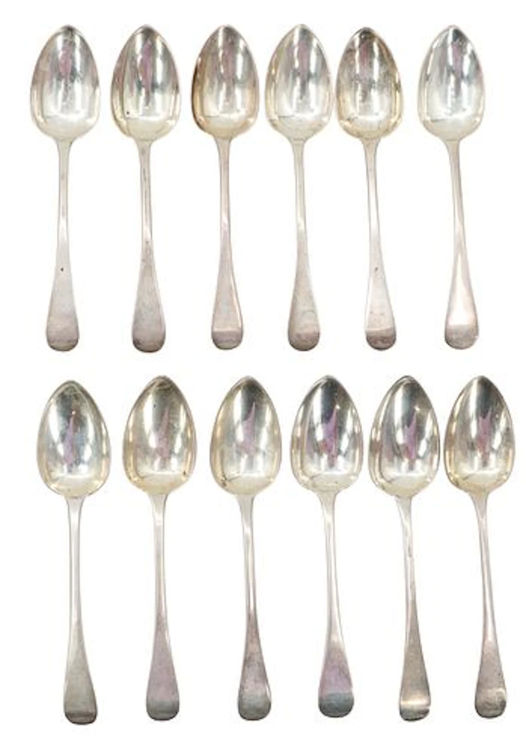 (12) Irish William Cummins Sterling Silver Spoons - 8.905 ozt.