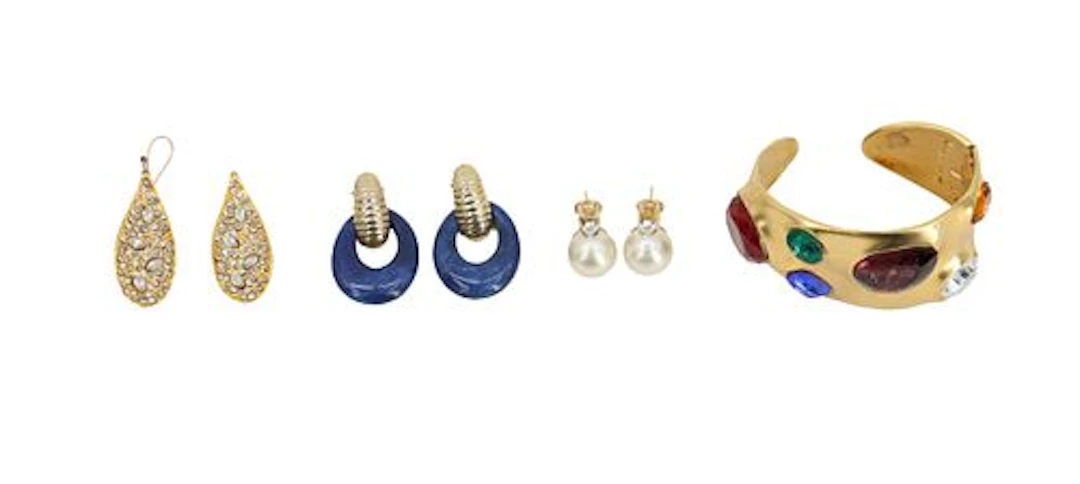 Collection of Gold Tone Costume Jewelry