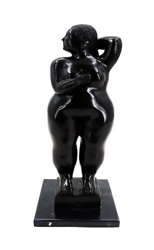 After Fernando Botero (1932-2023) Colombian, Bronze Standing Female Nude Figure