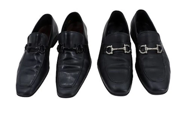 (2) Pairs of Men's Black Leather Bit Loafers – Salvatore Ferragamo & Via Spiga