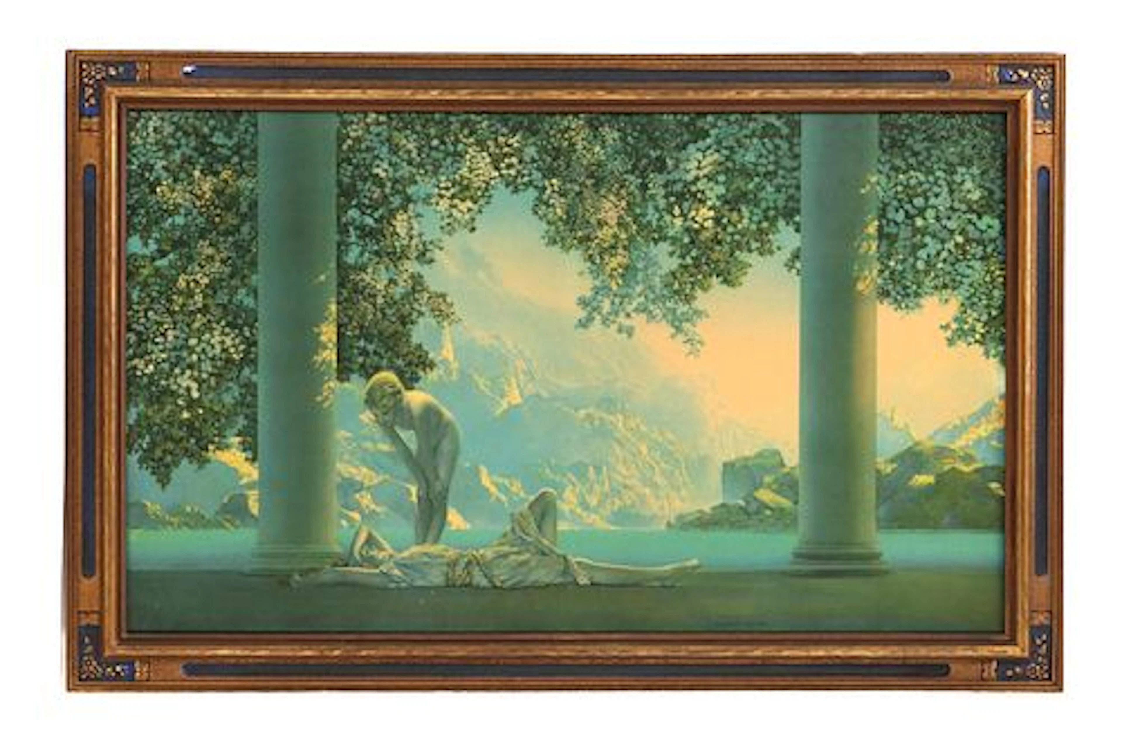Maxfield Parrish (1870-1966) American, Neoclassical Fantastic Landscape