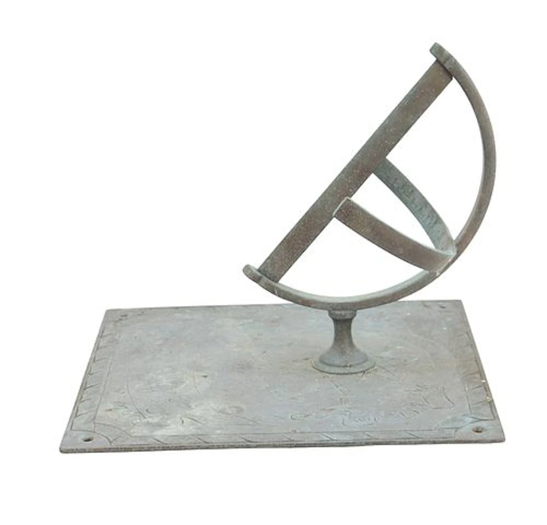 Antique Metal Equatorial Sundial
