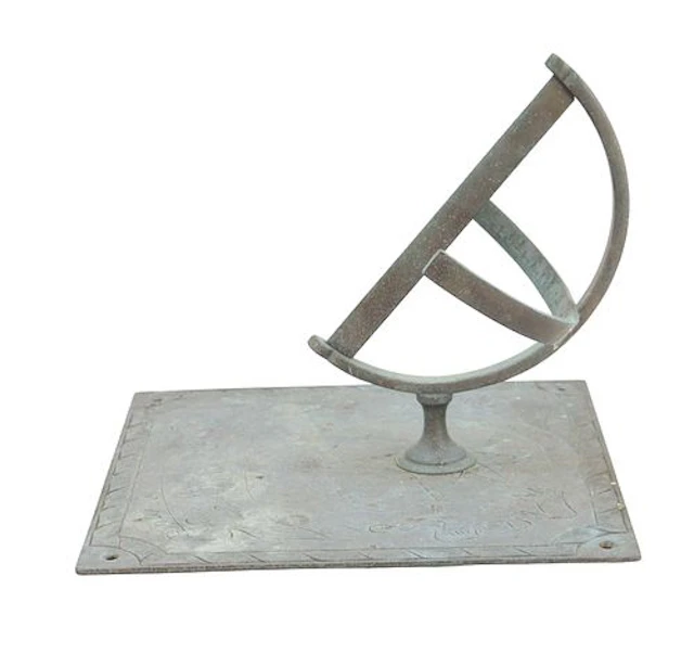 Antique Metal Equatorial Sundial