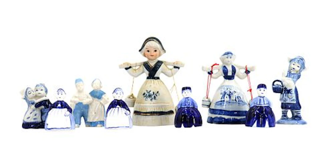 (9) Dutch Delft Earthenware Statues and Figurines