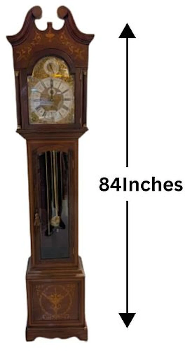 Antique Edwardian English A. Smith & Son Mahogany Grandfather Clock