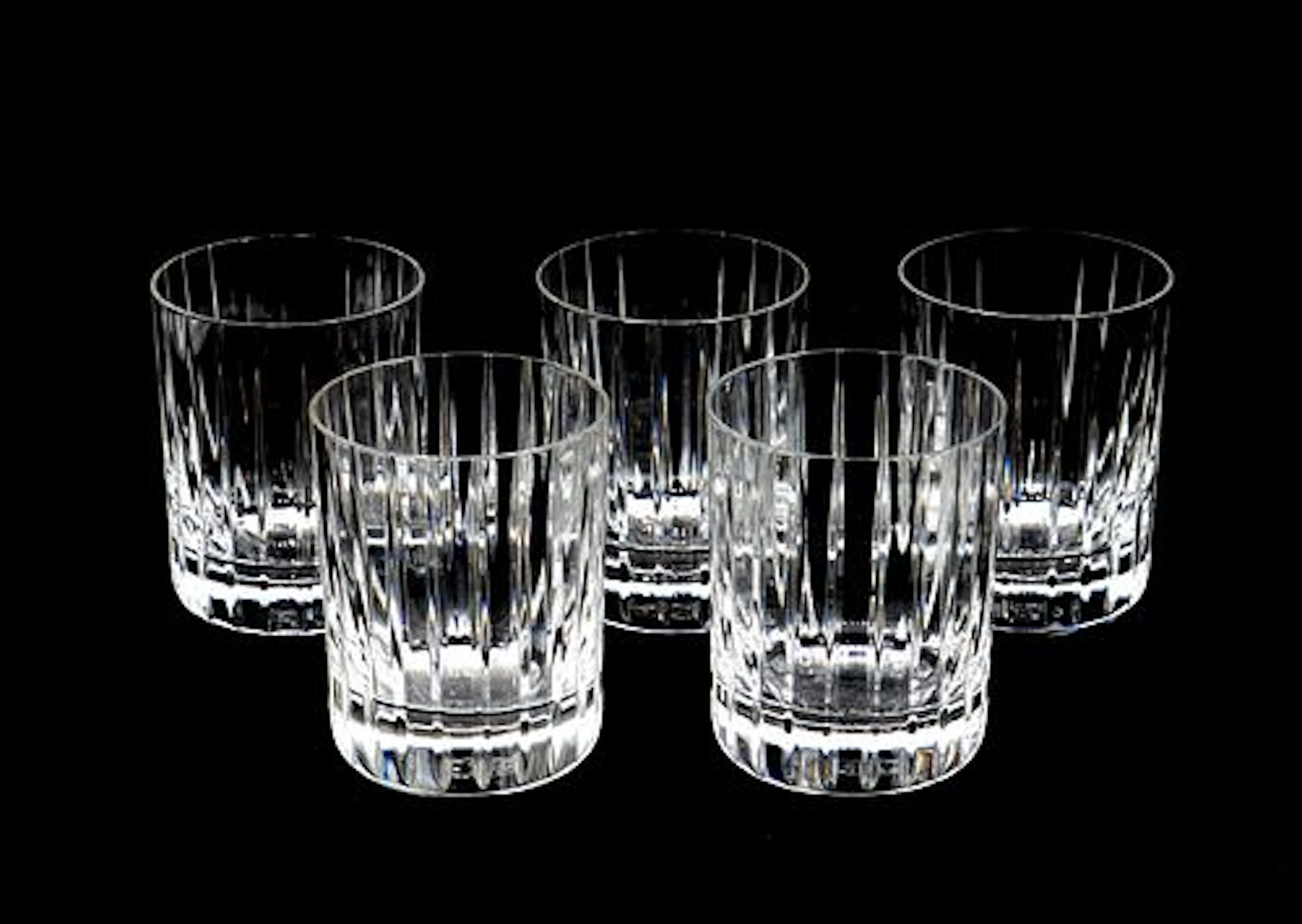 (5) Baccarat Crystal Harmonie "Single" Old-Fashioned Rocks Glasses or Tumblers
